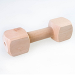 Aports suņiem, koka hantele – veidota no vienas koka detaļas. Hantele ideāli der suņa dresēšanai un spēlēm.